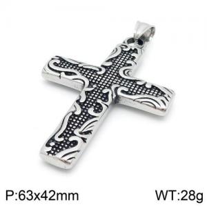 Stainless Steel Cross Pendant - KP94554-MI