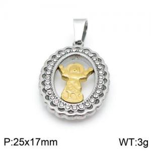 Stainless Steel Stone & Crystal Pendant - KP96270-KD