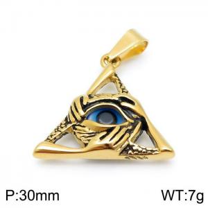 Stainless Steel Gold-plating Pendant - KP97001-MI