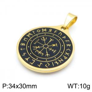 Stainless Steel Gold-plating Pendant - KP97025-KD