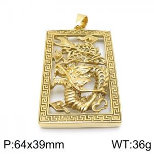 Stainless Steel Gold-plating Pendant - KP97276-TLA