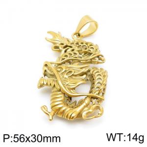 Stainless Steel Gold-plating Pendant - KP97279-TLA