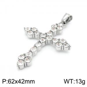 Stainless Steel Cross Pendant - KP97395-TOM