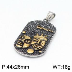 Stainless Steel Gold-plating Pendant - KP97512-TLA