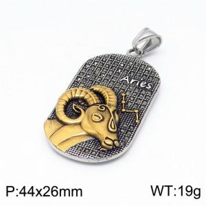 Stainless Steel Gold-plating Pendant - KP97514-TLA