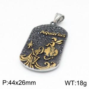 Stainless Steel Gold-plating Pendant - KP97519-TLA