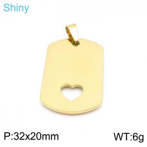 Stainless Steel Gold-plating Pendant - KP97642-Z