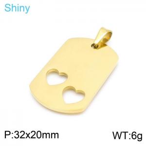 Stainless Steel Gold-plating Pendant - KP97644-Z