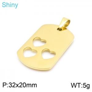 Stainless Steel Gold-plating Pendant - KP97646-Z