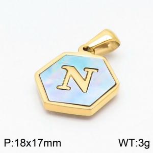 Stainless Steel Gold-plating Pendant - KP97723-LB