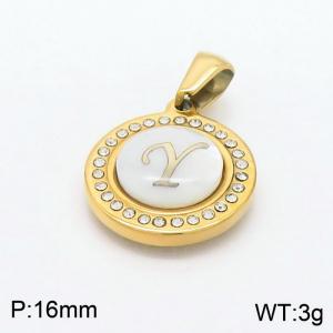 Stainless Steel Gold-plating Pendant - KP97836-LB