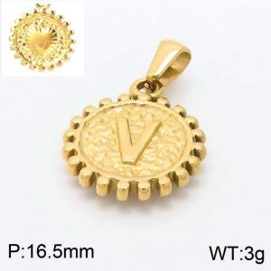 Stainless Steel Gold-plating Pendant - KP97859-LB