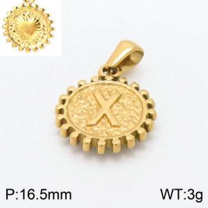 Stainless Steel Gold-plating Pendant - KP97861-LB