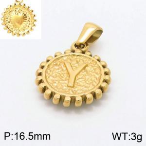 Stainless Steel Gold-plating Pendant - KP97862-LB