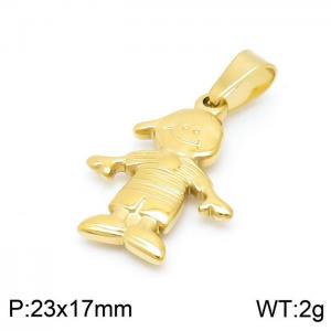 Stainless Steel Gold-plating Pendant - KP97909-Z