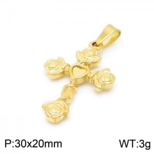 Stainless Steel Gold-plating Pendant - KP97911-Z