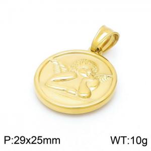 Stainless Steel Gold-plating Pendant - KP97918-Z