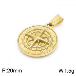 Stainless Steel Gold-plating Pendant - KP97928-YX