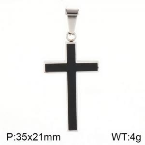 Stainless Steel Cross Pendant - KP98504-BHR