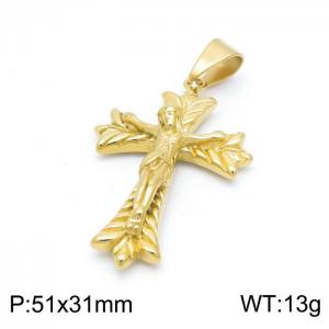 Stainless Steel Cross Pendant - KP98534-LK