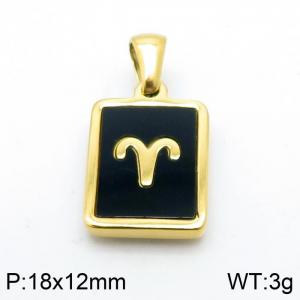 Stainless Steel Gold-plating Pendant - KP98632-LB