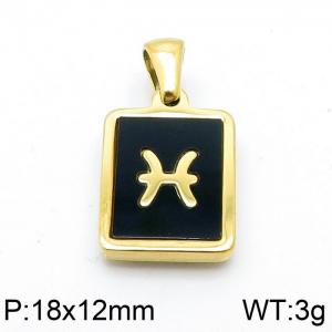 Stainless Steel Gold-plating Pendant - KP98633-LB