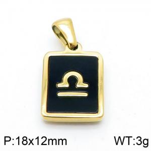 Stainless Steel Gold-plating Pendant - KP98634-LB