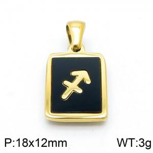 Stainless Steel Gold-plating Pendant - KP98635-LB