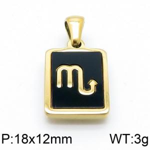 Stainless Steel Gold-plating Pendant - KP98638-LB