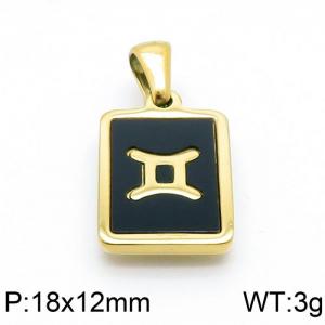 Stainless Steel Gold-plating Pendant - KP98639-LB