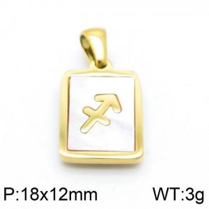 Stainless Steel Gold-plating Pendant - KP98646-LB