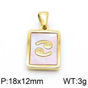 Stainless Steel Gold-plating Pendant - KP98647-LB