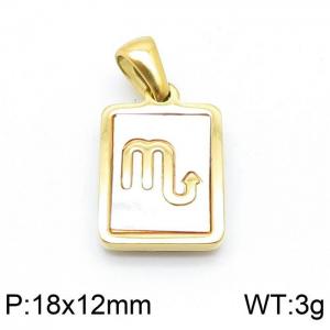 Stainless Steel Gold-plating Pendant - KP98649-LB