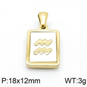 Stainless Steel Gold-plating Pendant - KP98665-LB