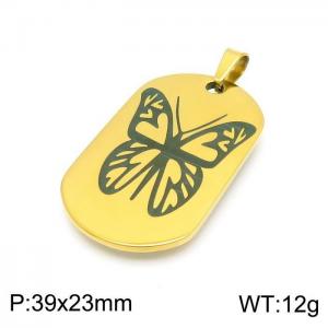 Stainless Steel Gold-plating Pendant - KP98961-Z