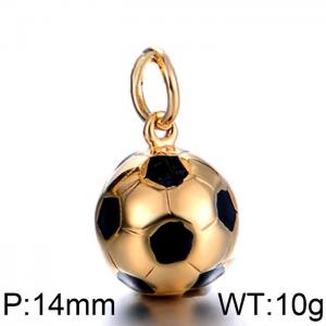 Stainless Steel Gold-plating Pendant - KP99452-WGYG