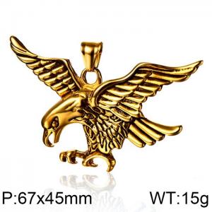 Stainless Steel Gold-plating Pendant - KP99456-WGYG