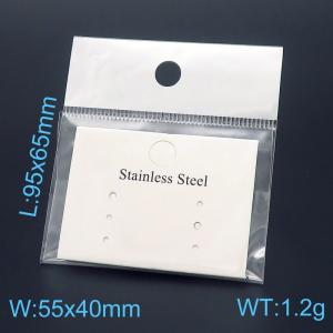 Stainless steel earrings cardboard packaging bag - KQP357-QC