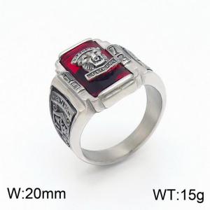 Stainless Steel Stone&Crystal Ring - KR100576-TLA