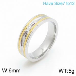Stainless Steel Gold-plating Ring - KR100781-K