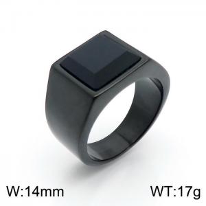 Stainless Steel Stone&Crystal Ring - KR100868-TZN