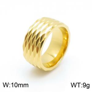 Stainless Steel Gold-plating Ring - KR100913-GC