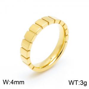 Stainless Steel Gold-plating Ring - KR101755-GC