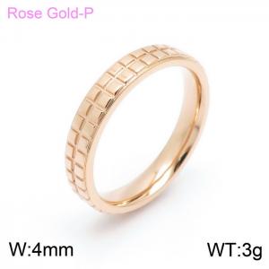 Stainless Steel Rose Gold-plating Ring - KR101765-GC