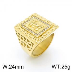 Stainless Steel Stone&Crystal Ring - KR101928-LK