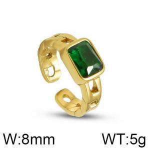 Stainless Steel Stone&Crystal Ring - KR102179-WGML