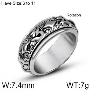 Stainless Steel Special Ring - KR102187-WGSJ