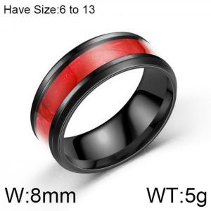 Stainless Steel Black-plating Ring - KR102325-WGDC