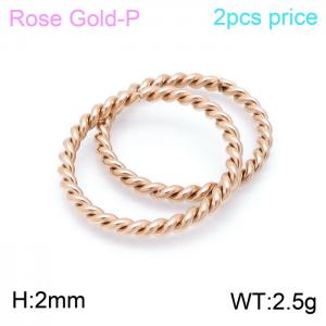 Stainless Steel Rose Gold-plating Ring - KR102371-Z