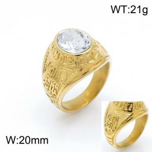 Stainless Steel Stone&Crystal Ring - KR102426-LK